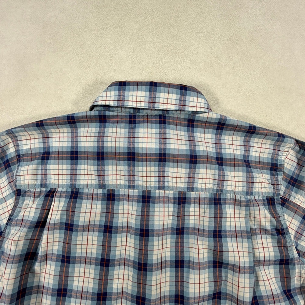 ExOfficio Insect Shield Mens Small Blue Plaid Long Sleeve Button Down Shirt - Picture 11 of 11